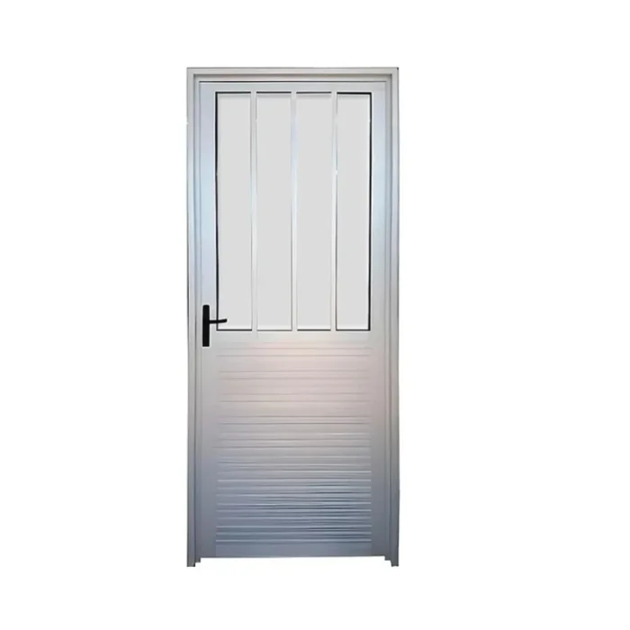 Puerta Aluminio Serie 30 Mitad Vidrio