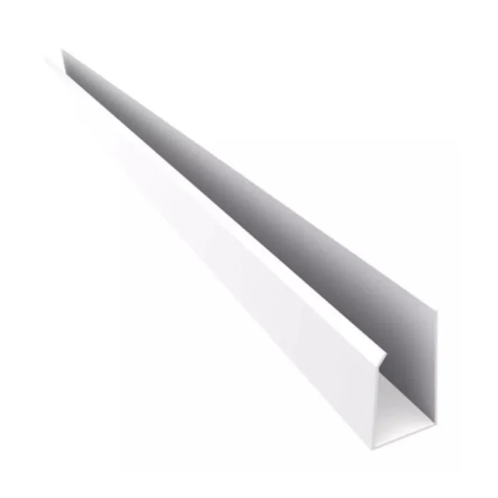 Terminación "U" PVC blanca